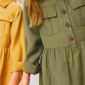 Zara girls green dress